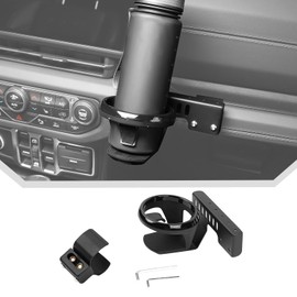 JeCar Passenger Grab Handle Cup Holder Fit for 2024+ Jeep Wrangler JL JLU & Gladiator JT