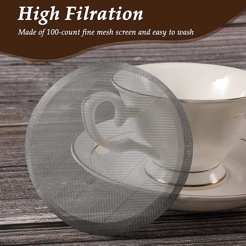 3 Pack 2.75inches Cafetiere Mesh Coffee Press Filter Mesh Replacement