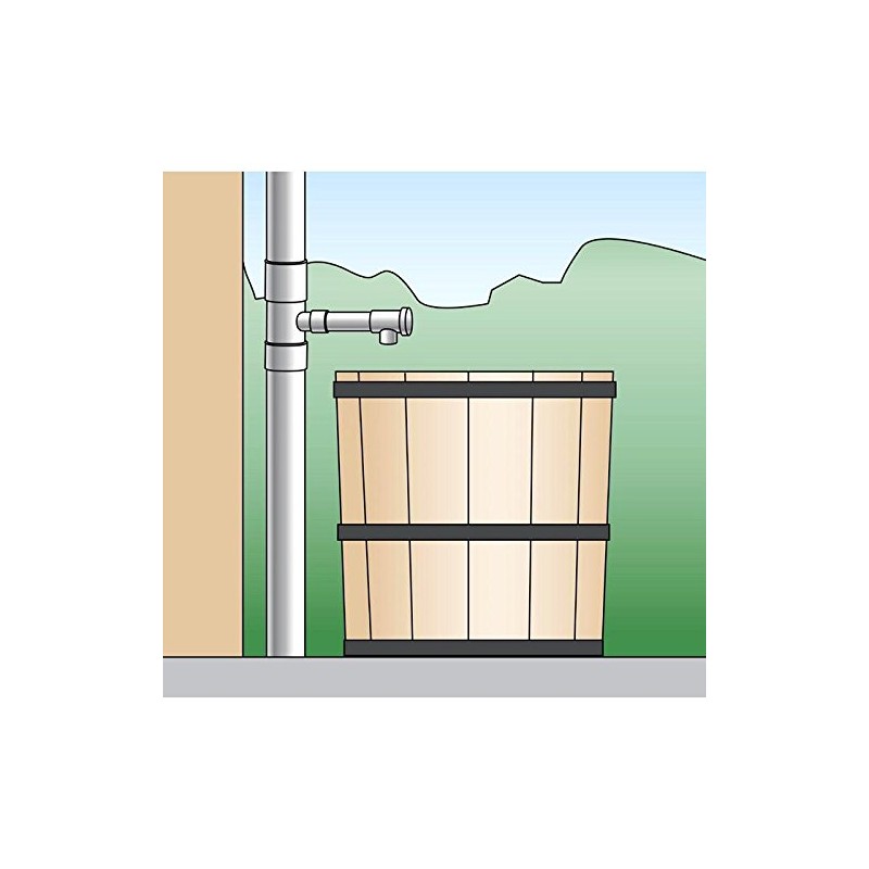 RIBIMEX Ribiland 03669 Rain Water Collector - Grey, 80 mm