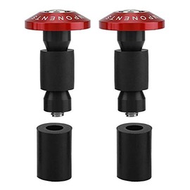 Aramox Motorcycle Handlebar Plug, 22mm 7/8inch Handlebar End Slider Plug Caps for Racing ATV Offroad (Red)