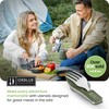 Orblue 4-in-1 Camping Utensils, 1-Pack, Portable Stainless Steel Spoon, Fork,