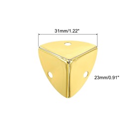 uxcell 20 Pcs Metal Edge Guard, 23mm Decorative Box Corner Cover, Furniture Corner Edges Protector with Mounting Screws, Gold