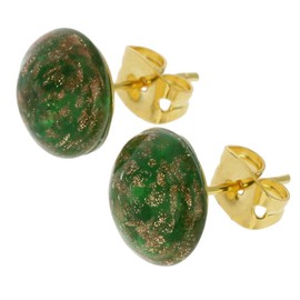 Glass Of Venice Murano Glass Starlight Small Stud Earrings - Emerald