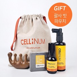 Cellinum 5-Piece Gift Set Hair Tonic 100+30 + Shampoo Bar + Gua Sha + Pouch