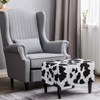 Hechitok Cow Print Ottoman Covers Slipcover Rectangle Form Fit Stretch