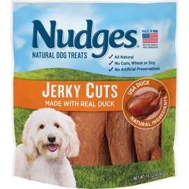 Nudges Natural Dog Treats Jerky Cuts Made with Real Duck