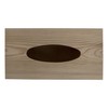 Cube Wooden Tissue Box with Sliding Bottom | 14.5 x