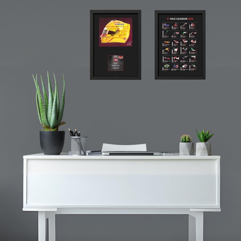 Lap Legends Lewis Hamilton 2025 Framed Display Gift with Reproduced