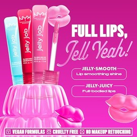 NYX PROFESSIONAL MAKEUP Jelly Job - Brillo de labios, brillo labial con cuerpo completo, suavizado y brillo hiperbrillante, naranja Ya Jelly? (Tangeri
