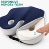 Ergonomic Memory Foam Seat Cushion with Adjustable Width & Dual
