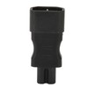 4Pcs IEC320 C14 to IEC320 C7 Power Adapter Universal Black