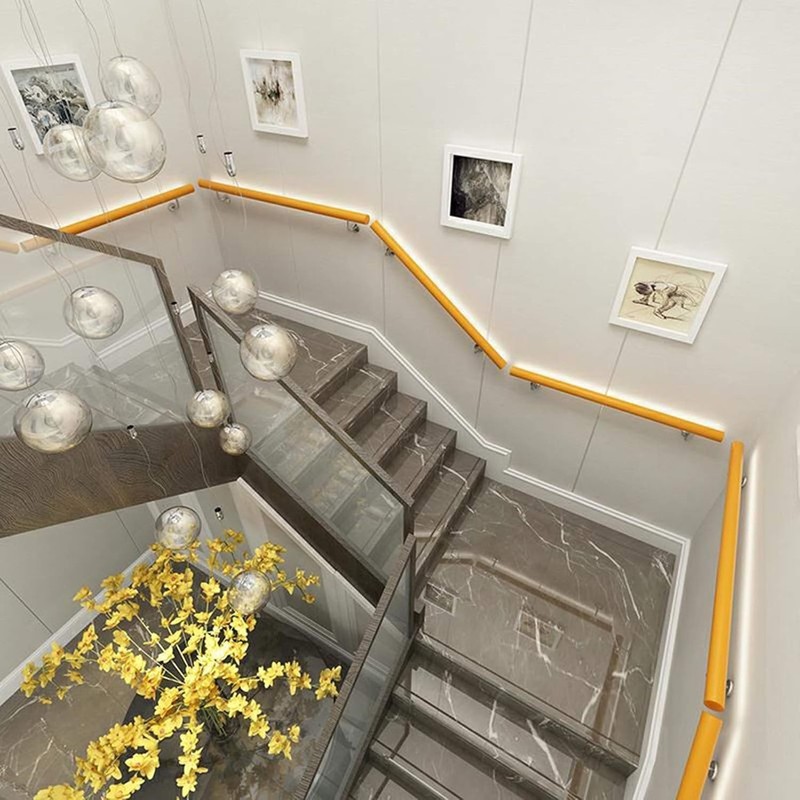 Satin Stainless Steel Handrail Brackets 90mm DDA Approved Heavy Duty