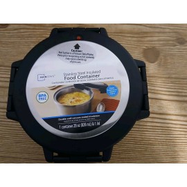 Mainstays 28 oz Round Insulated Food Storage Container, Stainless Steel