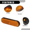 Partuto 2pcs 3.98"x1.18" Universal Reflector - Oval Motorcycle Bike Safety