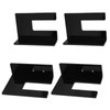 4Pcs Black Acrylic Skateboard Wall Mount Rack Skateboard Wall Hanger