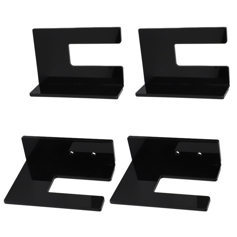 4Pcs Black Acrylic Skateboard Wall Mount Rack Skateboard Wall Hanger