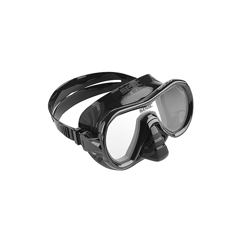 SEAC Unisex Giglio Snorkeling Mask, S/Bl Black