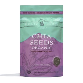 BOUNTY CROPS Organic Chia Seeds (2.5 lb, 40 oz, 1.13 kg), High in Omega-3, Fiber, and Antioxidants, Non-GMO, Gluten-Free, 38 Servings