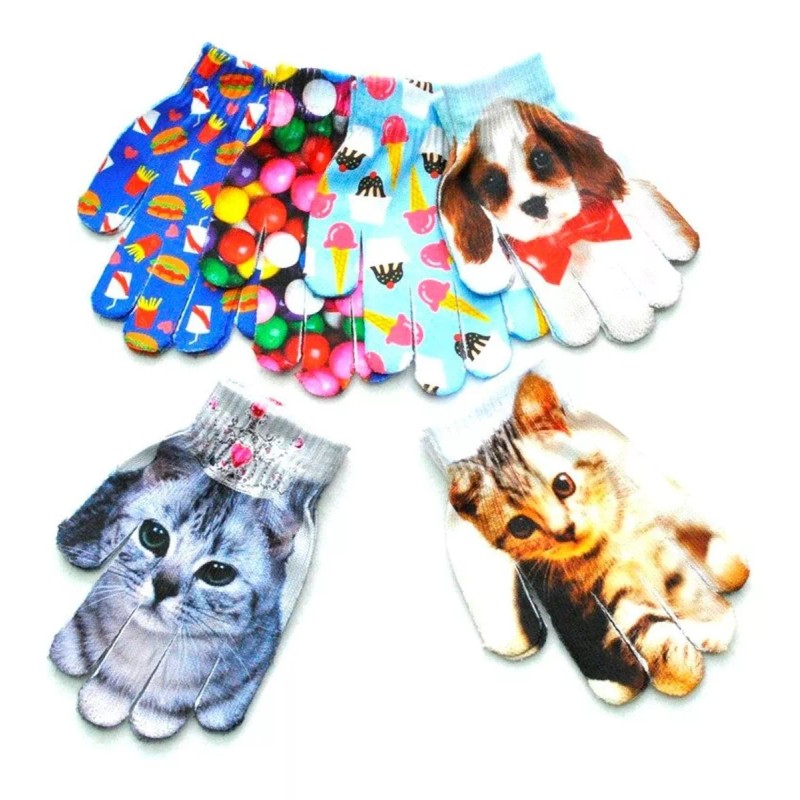 Veraly Guantes Infantiles Animales Figuras 3d Invierno Calientes Fu