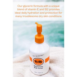 Yu-Be Hand & Body Lotion Deeply Hydrating Moisturizer Pump Bottle for Extra-Dry Skin - Day & Night Daily Moisturizing Skin Cream | Good For Cracked Heels I Non-Greasy - 10.25 Fl. Oz.