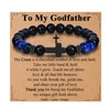 OAVOOK Godfather Gifts Cross Bracelet for Men Proposal Gifts Christmas, Birthday, Baptisim, Christian Gifts for God father