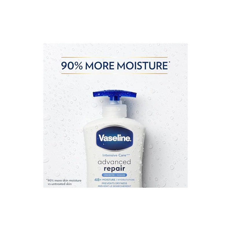 Vaseline Intensive Care Advanced Repair Loción hidratante curativa sin perfume,