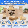 5 Pcs Bamboo Dish Brush Set, Non-Scratch Bristles, Replacement Head