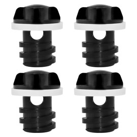 HONSNKS Cooler Drain Plugs, 4Pcs Black Cooler Drain Compatible with RTIC Coolers, Yeti Roadie, Tank Coolers and Tundra