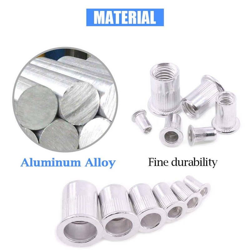 Glarks 110Pcs Aluminum Alloy M3 M4 M5 M6 M8 M10