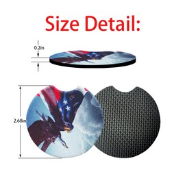 Moly Magnolia 2 Pack Car Coasters for Drinks Absorbent - 2.75 Inch Cute Car Cup Holder Coasters for Women, Removable Cup Holder Coaster for Women Girls, Car Interior Accessories (Style G)