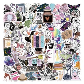 100pcs Boho Stickers, Cool Witchy Potion Stickers Packs, Vinyl Waterproof Aesthetic Apothecary Bohemian Decals for Laptop Skateboard Phone Party Decoration Gift for Children Teenagers
