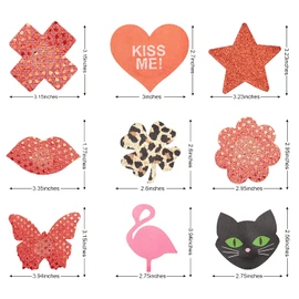 60 Pairs Nipple Cover Self Adhesive Breast Pasties Disposable Multi Designed Nipple Covers (Style 1)