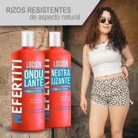Nefertiti Loción Neutralizan + Ondulante Cab Teñido 1lt - 2 piezas