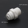 5 PCS 3/8" Push 1/2"PT Thread Male Straight Tube Quick