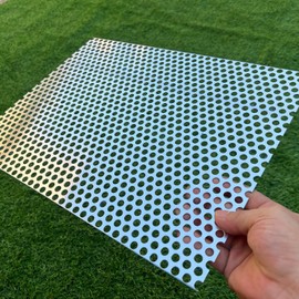 Aluminum Perforated Metal Sheets 16"x12" 16 Gauge Expanded Metal Mesh Aluminum Opening 1/3" 0.32 inch (About 8 mm) Perforated Steel Sheet Aluminum Mesh Screen Decorative Metal Mesh