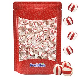Fruidles Peppermint Puff Candy 110 Pieces, 1 Pound, After Dinner Mints, Buttermints, Fat-Free, Individually Wrapped
