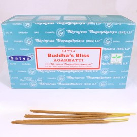 Nag Champa Incense Stick Packs - Hand Rolled & Non-Toxic - Perfect for Meditation and Yoga - Home Fragrance Gift Pack - 15g, Set of 12 Packs (Buddha's Bliss)