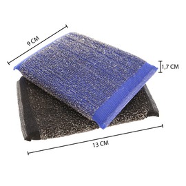 MAYA 4 x Stainless Steel Kitchen Sponge for Kitchen and Stainless Steel, Scratch-free Clean, No Fibre, 13 x 9 cm