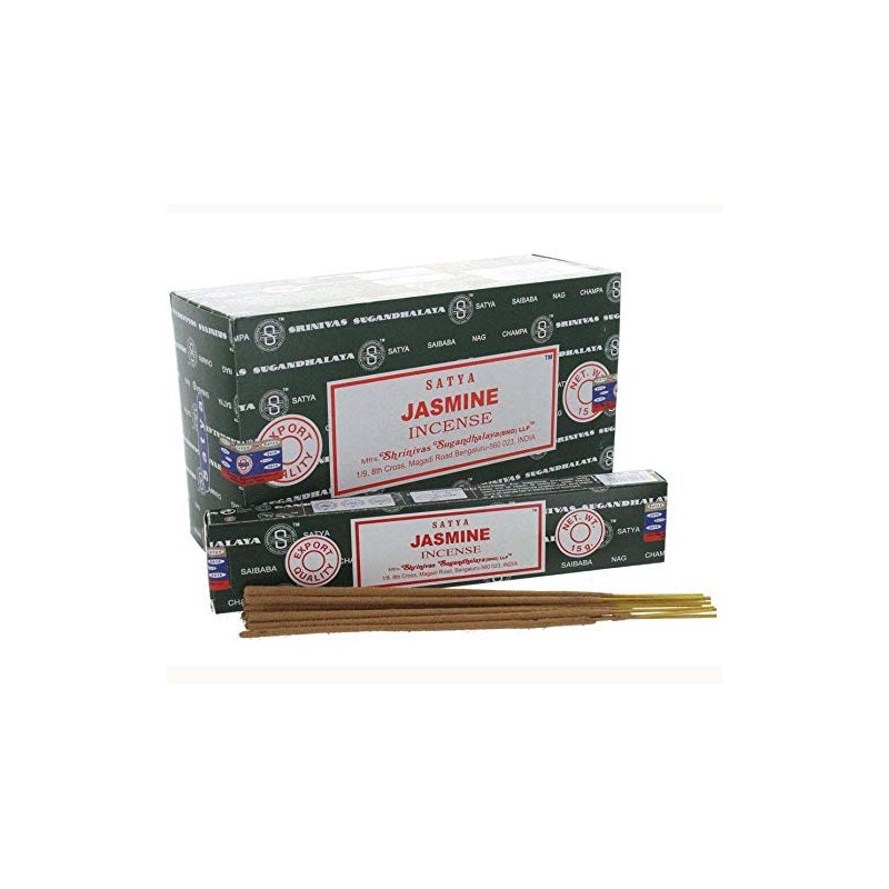 Satya Jasmine Incense Sticks Agarbatti Indian Natural Fragrance Hand Rolled