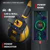 FORTO Rechargeable Spotlight, 200000 Lumens Handheld Spot Light with Foldable