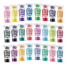 Tub Works® Bath Paint Soap Bath Toy, 24 Pack | Non-Toxic, Washable Bath Paint for Finger Painting in the Tub | Ideal Toddler Bath Toys for Creative Play | Classic & Pastel Bath Colors for Kids Bath
