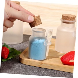 KICHOUSE 10pcs Himalayan Pink Salt Containers Small Plastic Bottles Lids for Bath Salt Storage