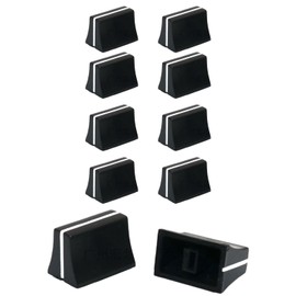 KGDUYC 10 x Fader Caps, Fader Caps Mixing Console Slider Fader Buttons for Pioneer DJM350, 400, 500, 700, 750, 800, 850, 900NEXUS, 900SRT, 900NXS2, 2000, 2000nexus, Black