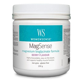 Preferred Nutrition WomenSense MagSense Magnesium Bisglycinate Formula, Highly Bioavailable Berry Flavour Powder, Contains Malic Acid, L-Glutamine, Taurine, Inulin, B Vitamins & Minerals, Supports Healthy Muscle Function, Easy on the Bowels, 200g = 30 Servings