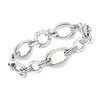 Ross-Simons Italian Sterling Silver Multi-Oval Link Bracelet. 7 inches