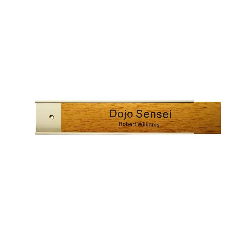 2" x 10" Nameplate Holder Wall or Door 2 Pack