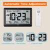 HODIK Wall Clock Atomic with Indoor Outdoor Temperature Battery Powered,