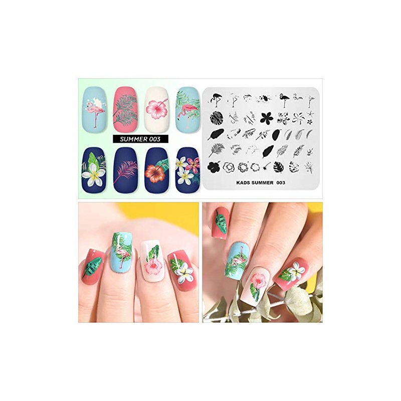 Nail Stamp Plate Summer Theme Picture Print Design Templates Nature