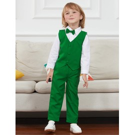 MOMBEBE COSLAND Baby Boys St. Patrick's Day Suit Green Tuxedo Outfit Set 2-3T