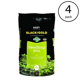 SunGro Horticulture Sun Gro Black Gold Seeds or Cutting Seedling Germination Mix,16 Quart (4 Pack)